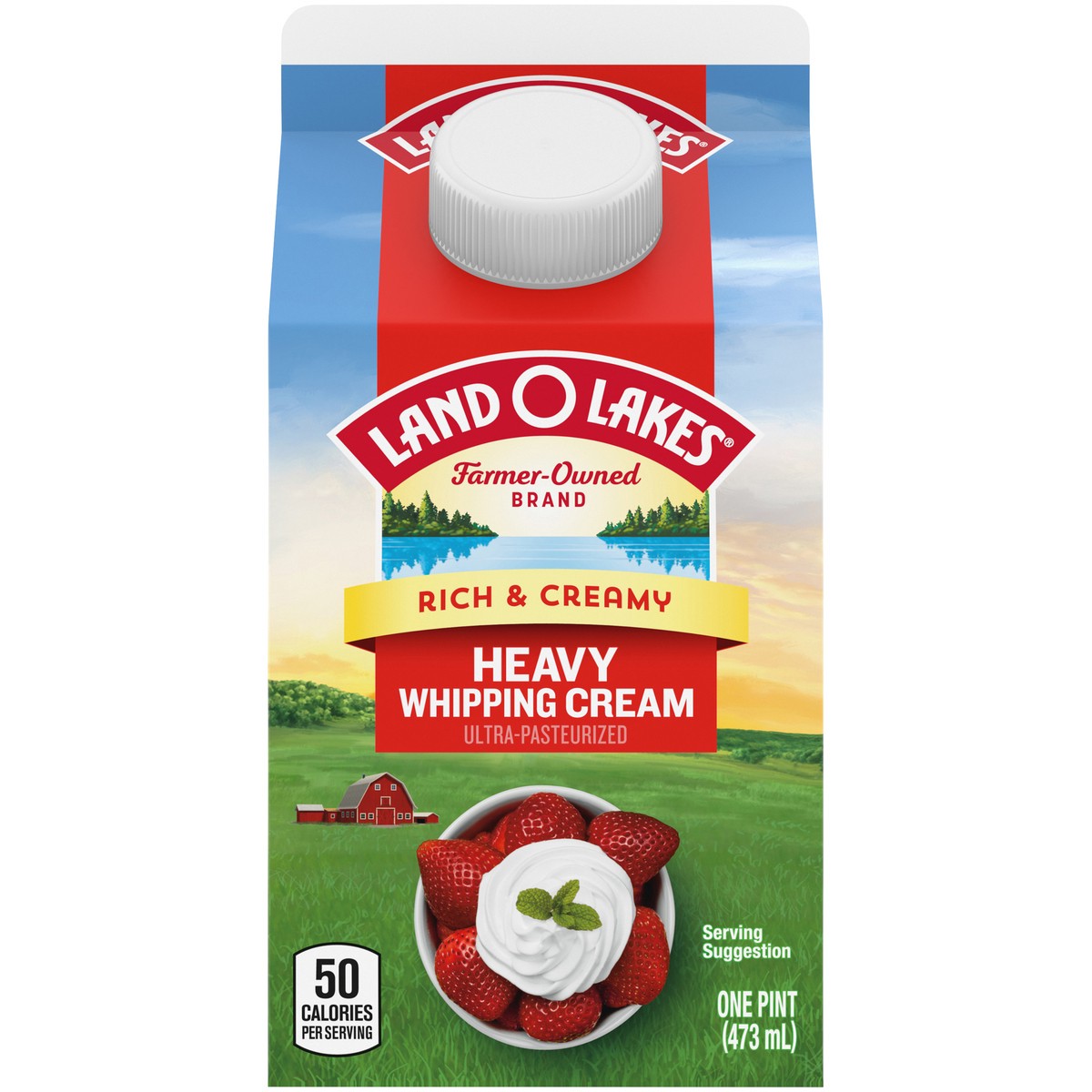 slide 1 of 5, Land O'Lakes Heavy Whipping Cream, 1 Pint, 16 fl oz