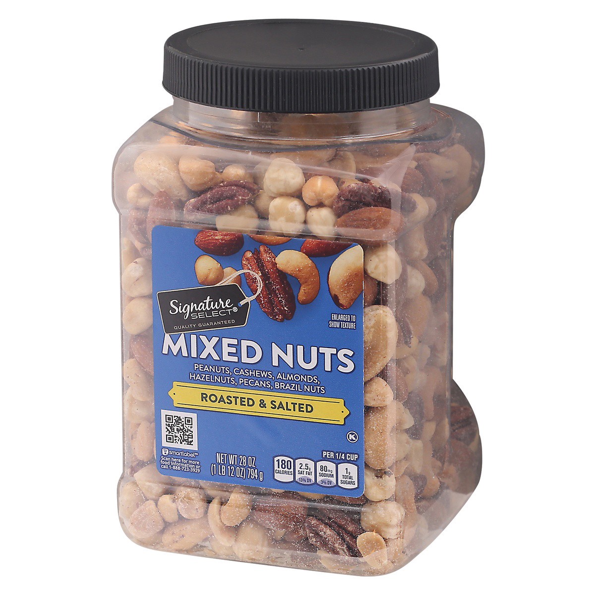 slide 4 of 9, Signature Select Roasted & Salted Mixed Nuts 28 oz, 28 oz