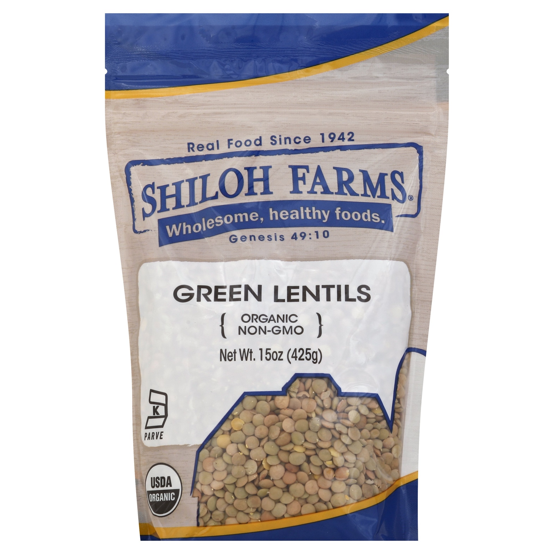 slide 1 of 3, Shiloh Green Lentils, 15 oz