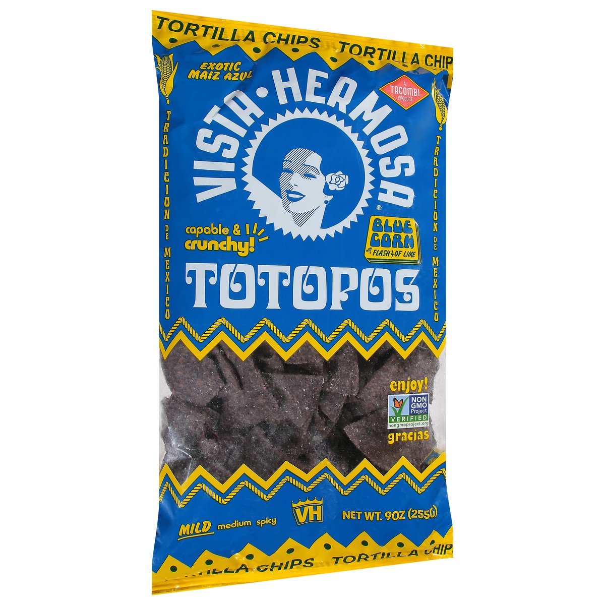 slide 2 of 9, Vista Hermosa Mild Blue Corn Tortilla Chips 9 oz,