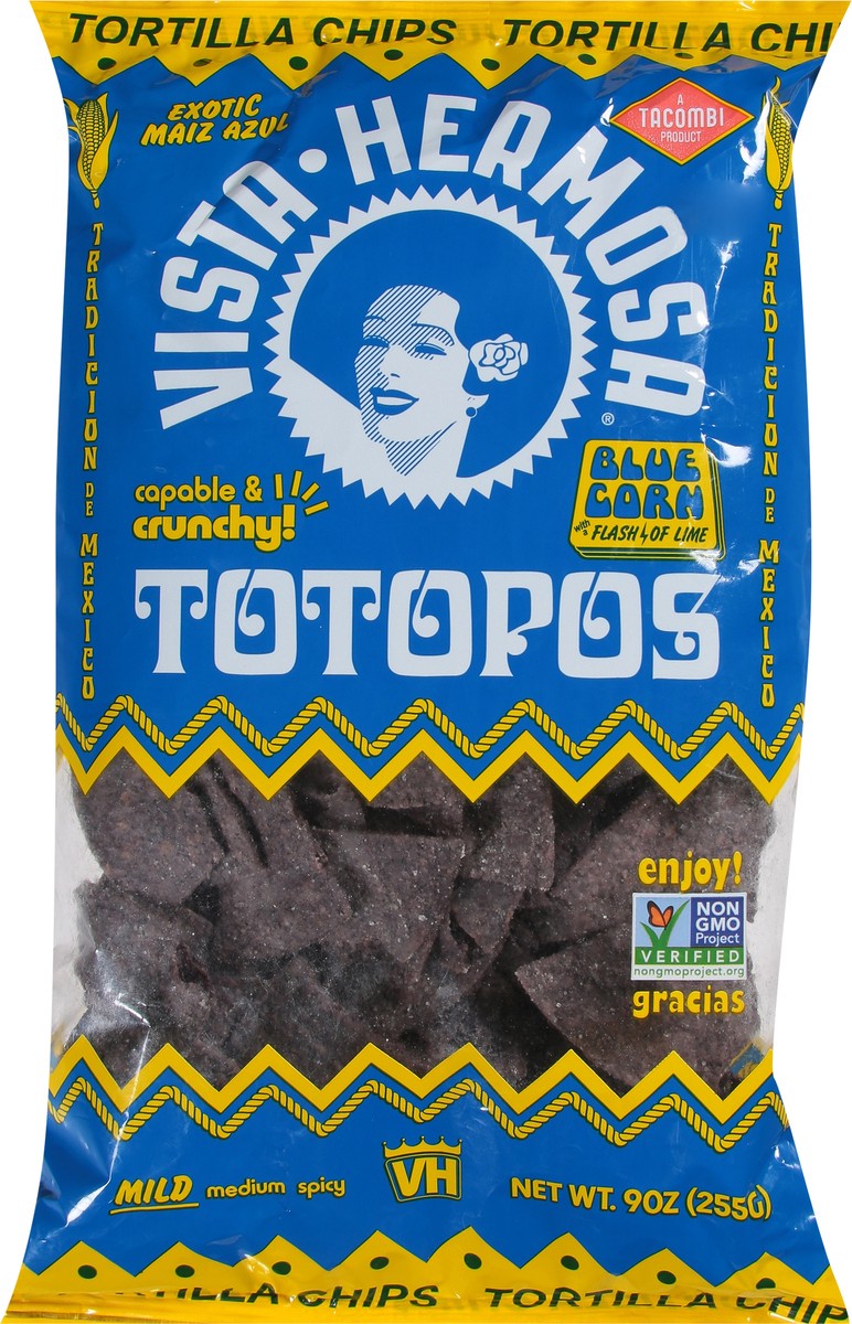 slide 4 of 9, Vista Hermosa Mild Blue Corn Tortilla Chips 9 oz,