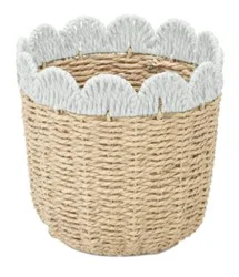 HD Designs Small Scallop Basked - White