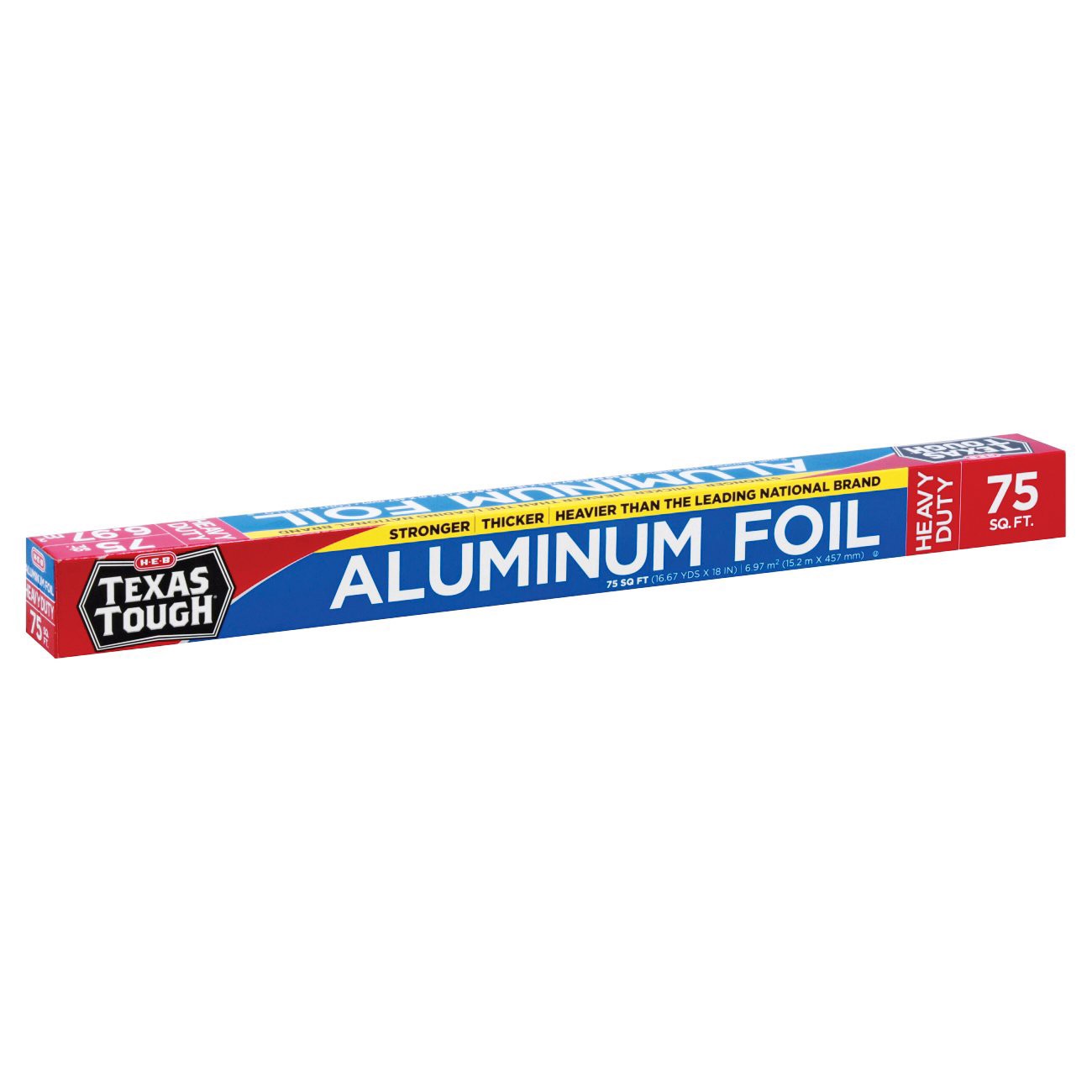 slide 1 of 1, H-E-B Texas Tough Heavy Duty Aluminum Foil, 75 sq ft