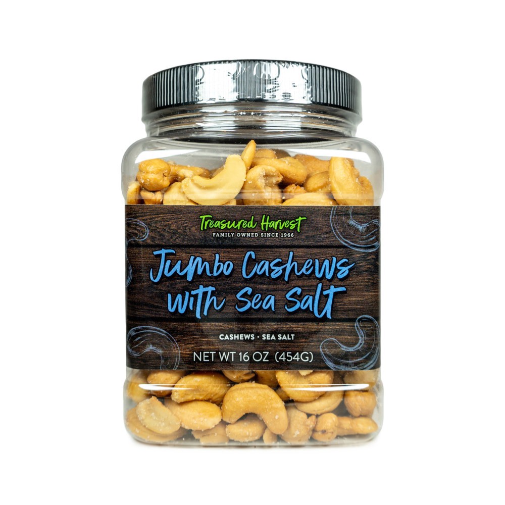 slide 2 of 2, Treasured Harvest Jumbo Cashews with Sea Salt, 16 oz