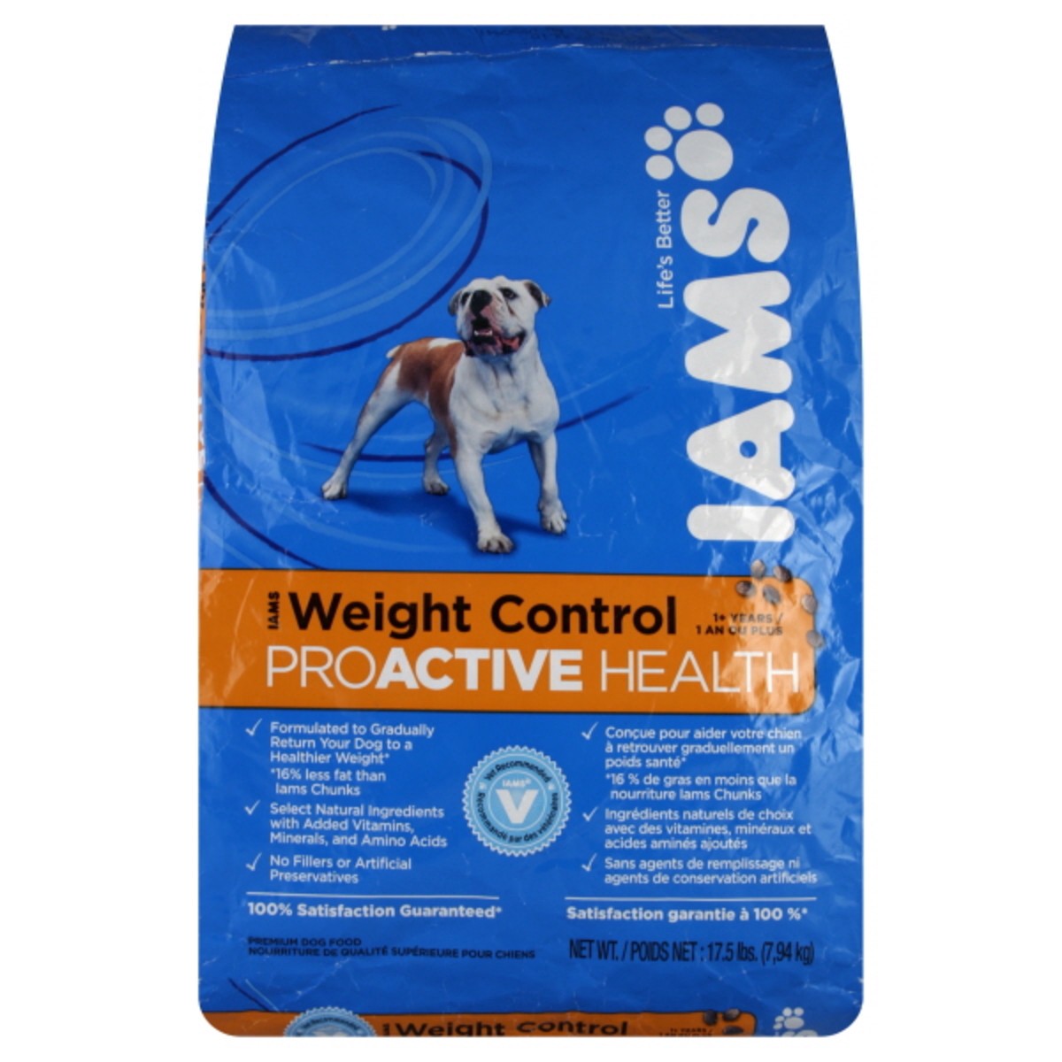 slide 2 of 2, IAMS Proactive Health Adult Healthy Weight Dry Dog Food Chicken, 15 lb