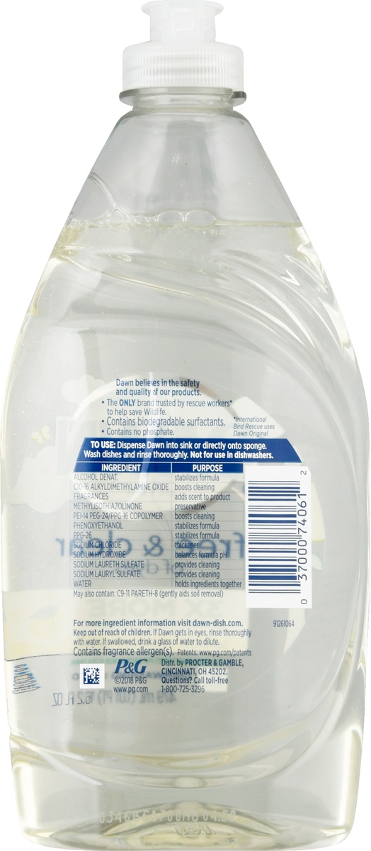 slide 9 of 9, Dawn Pure Essentials Dishwashing Liquid Dish Soap Lemon Essence, 16.2 fl oz