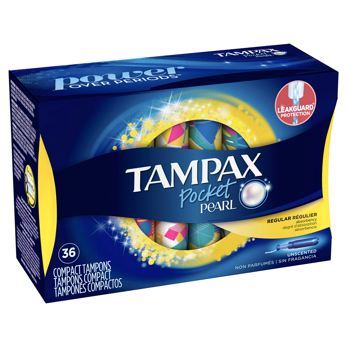 slide 2 of 11, Tampax Pocket Pearl Regular Absorbency Unscented Compact Plastic Tampons, 36 ct