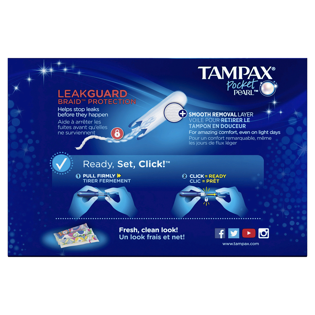 slide 3 of 11, Tampax Pocket Pearl Regular Absorbency Unscented Compact Plastic Tampons, 36 ct