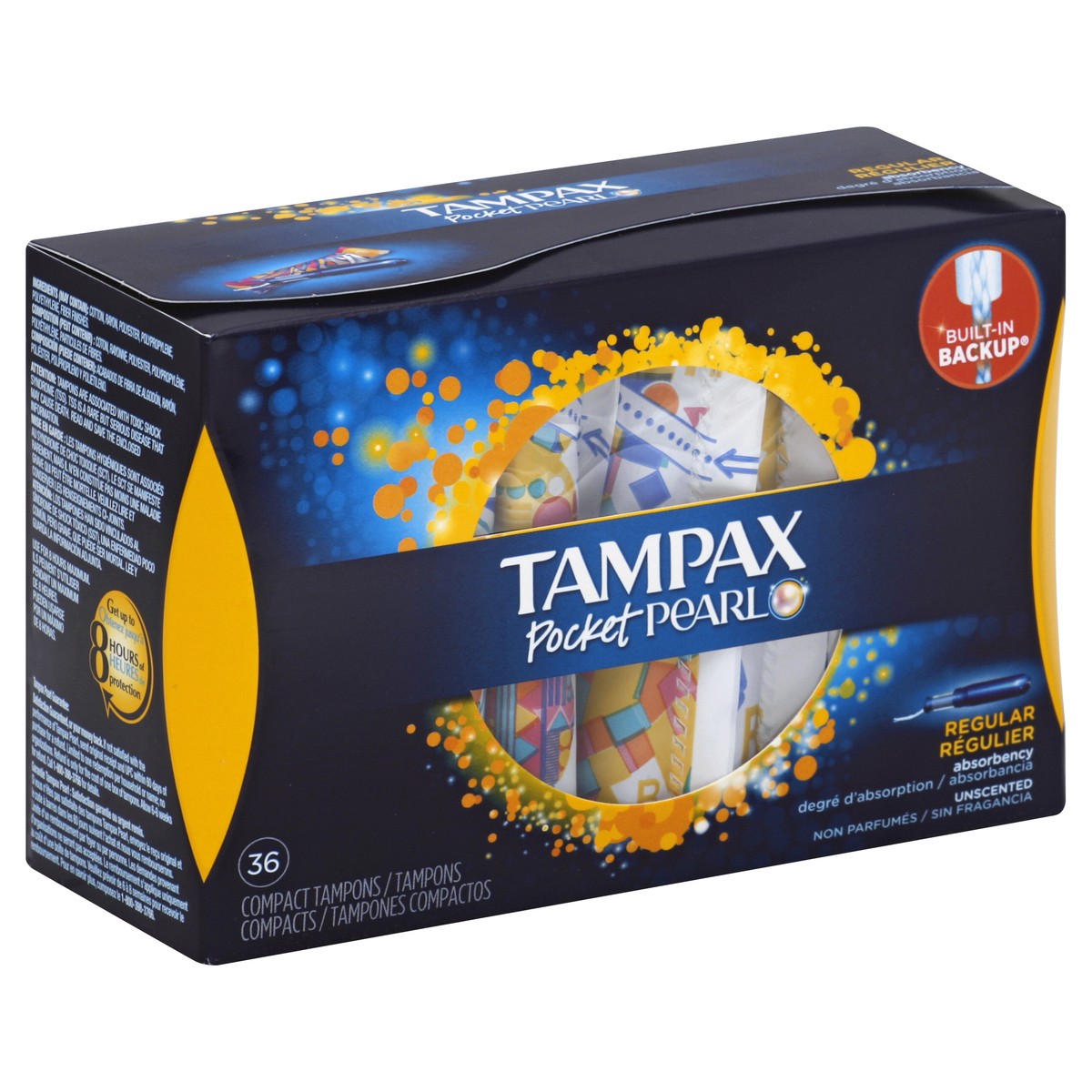 slide 1 of 11, Tampax Pocket Pearl Regular Absorbency Unscented Compact Plastic Tampons, 36 ct