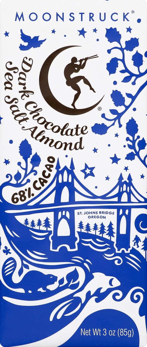 slide 2 of 5, Moonstruck Sea Salt Almond Dark Chocolate Bar, 3 oz