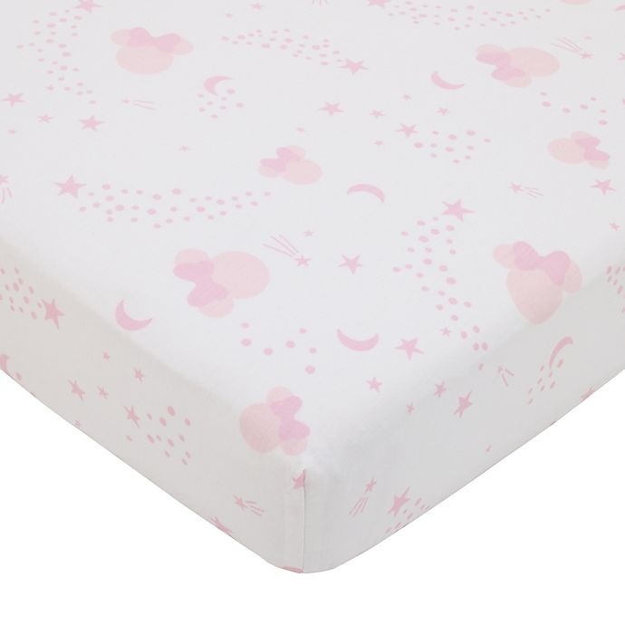 slide 3 of 6, Disney Twinkle Twinkle Minnie Mouse Crib Bedding Set - Pink, 3 ct