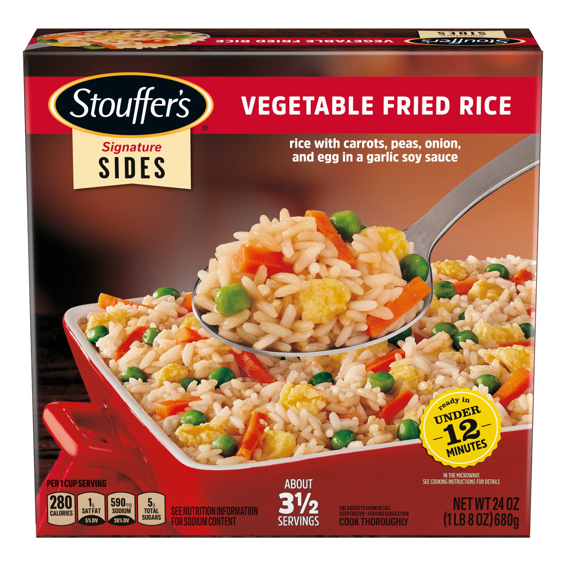 slide 1 of 1, Stouffer's Vegetable Fried Rice Frozen Side Dish, 24 oz