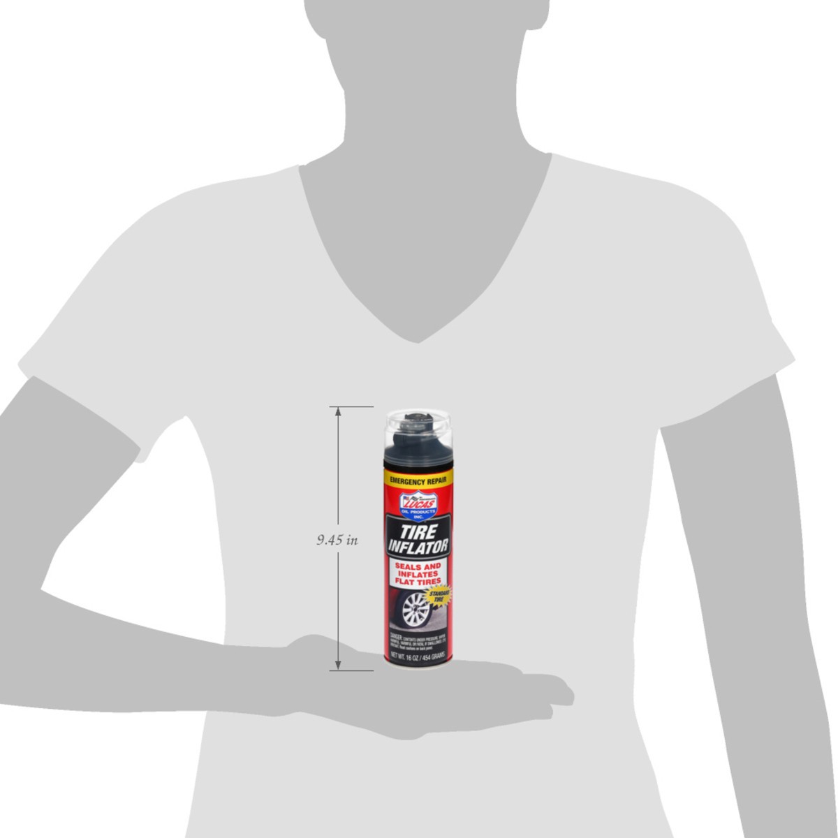 slide 11 of 12, Lucas Emergency Repair Tire Inflator 16 oz, 16 oz