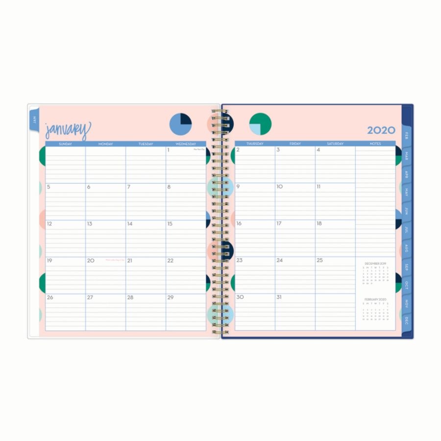 slide 4 of 4, Blue Sky Dabney Lee Weekly/Monthly Planner, 8-1/2'' X 11'', Pinball Wizard, January 2020 To December 2020, 1 ct