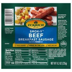 Eckrich Smok-y Beef Breakfast Sausage Links, 8.3 oz