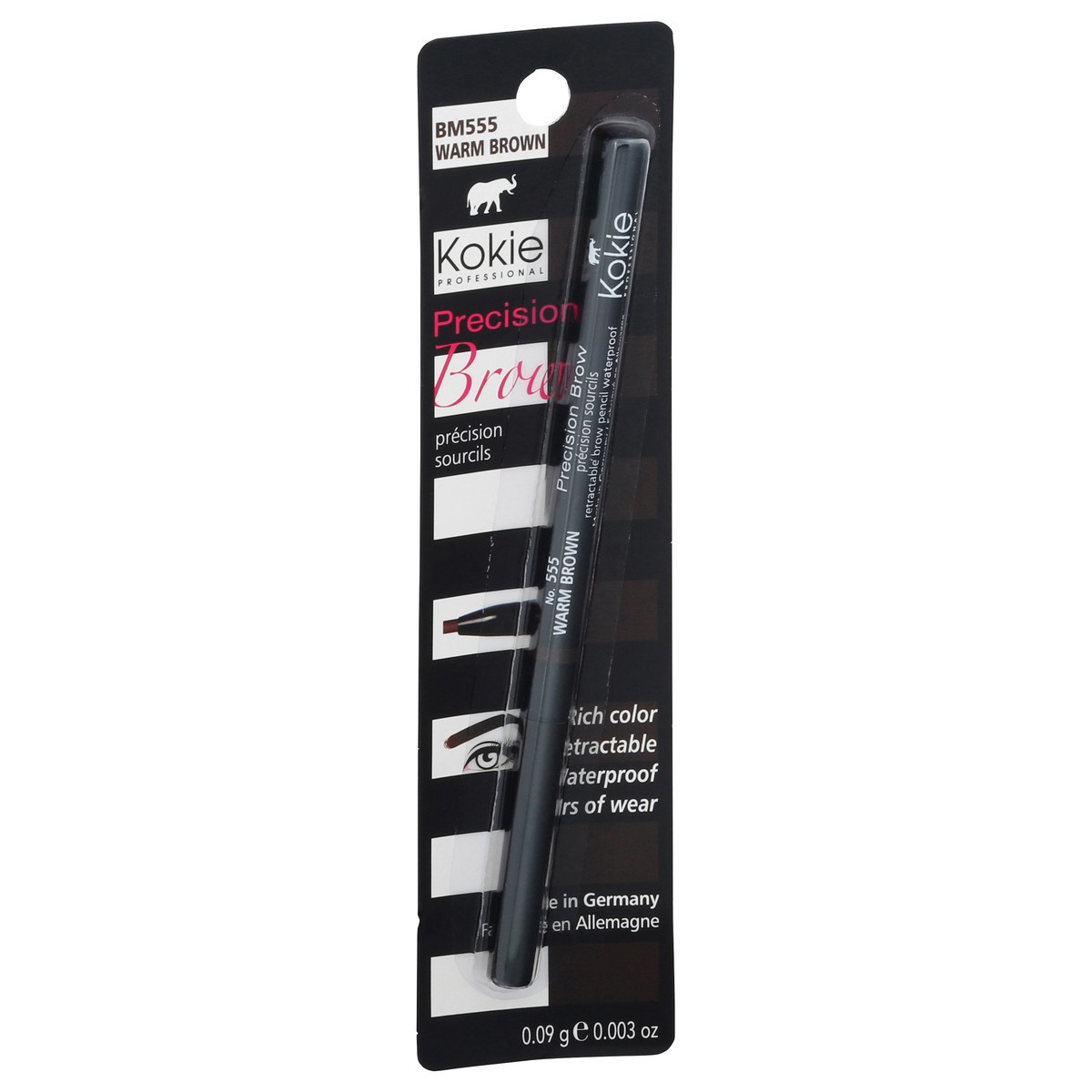 slide 4 of 13, Kokie Precision Brow Warm Brown BM555 Brow Pencil 0.003 oz, 1 ct