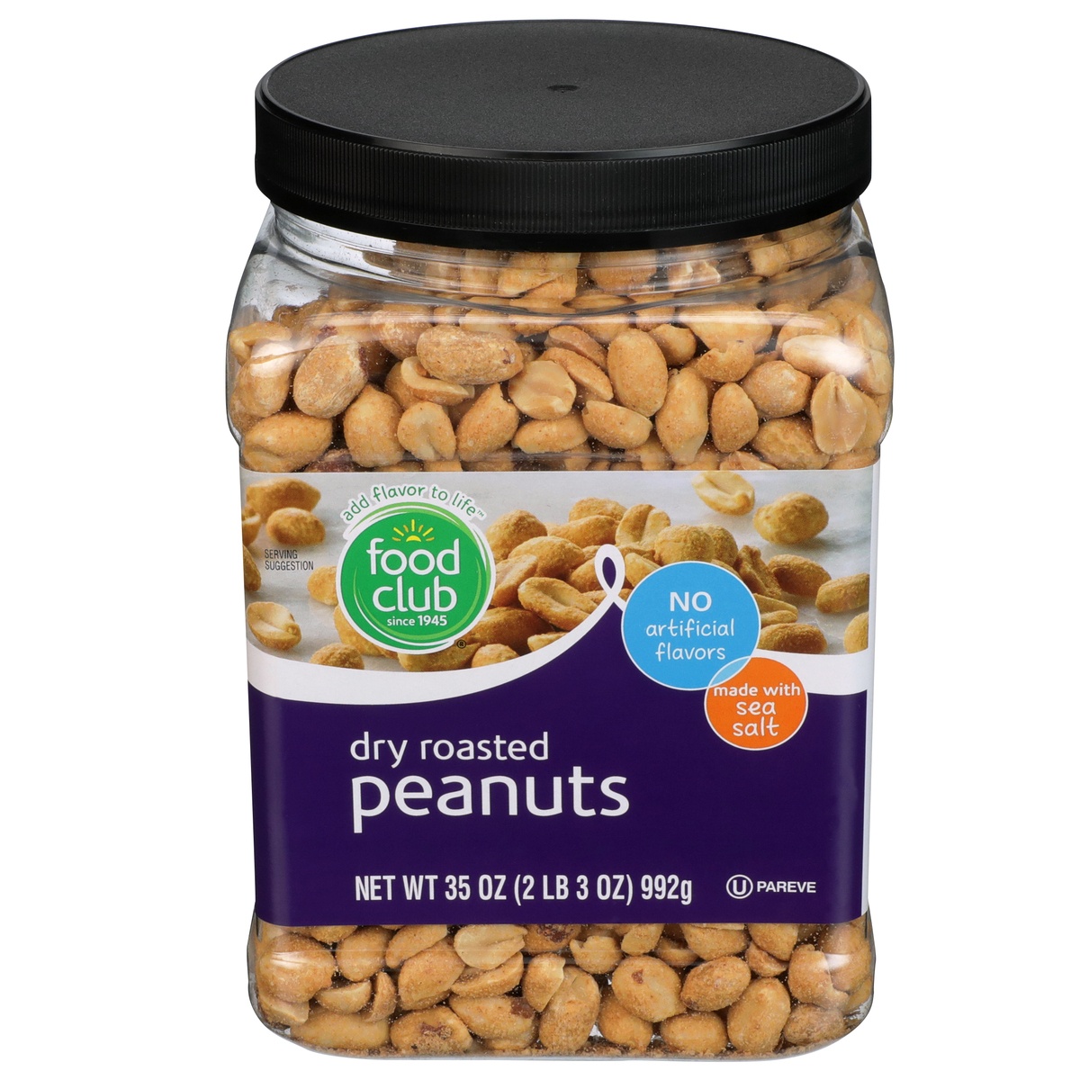 slide 1 of 1, Food Club Dry Roasted Peanuts, 24 oz