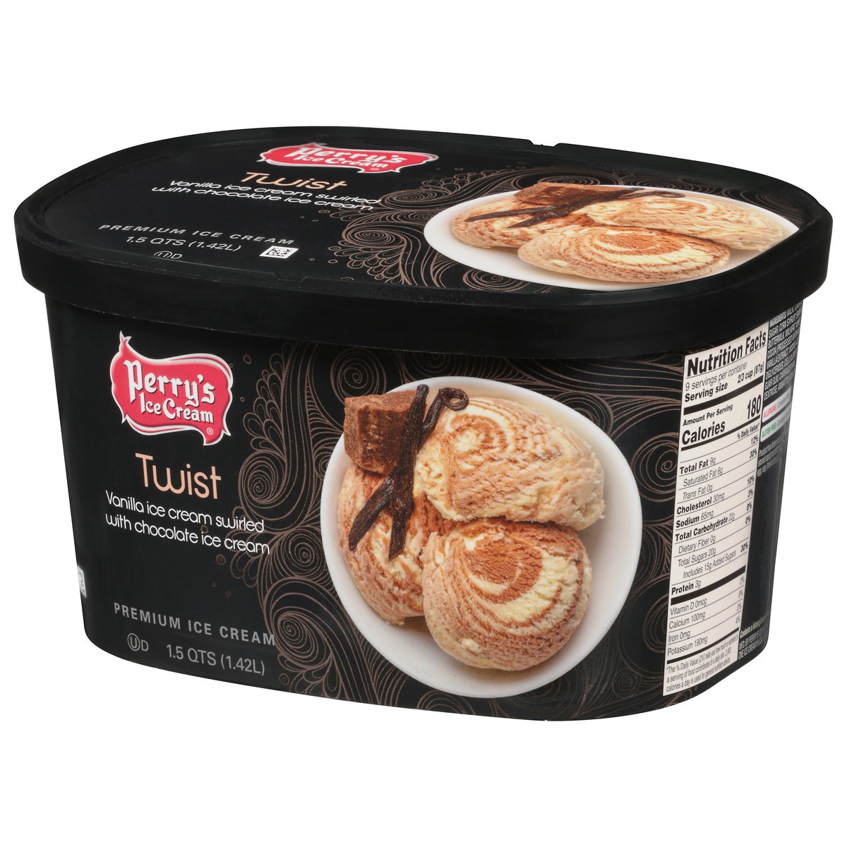 slide 5 of 9, Perry's Ice Cream Premium Twist Ice Cream 1.5 qt, 1.5 qt