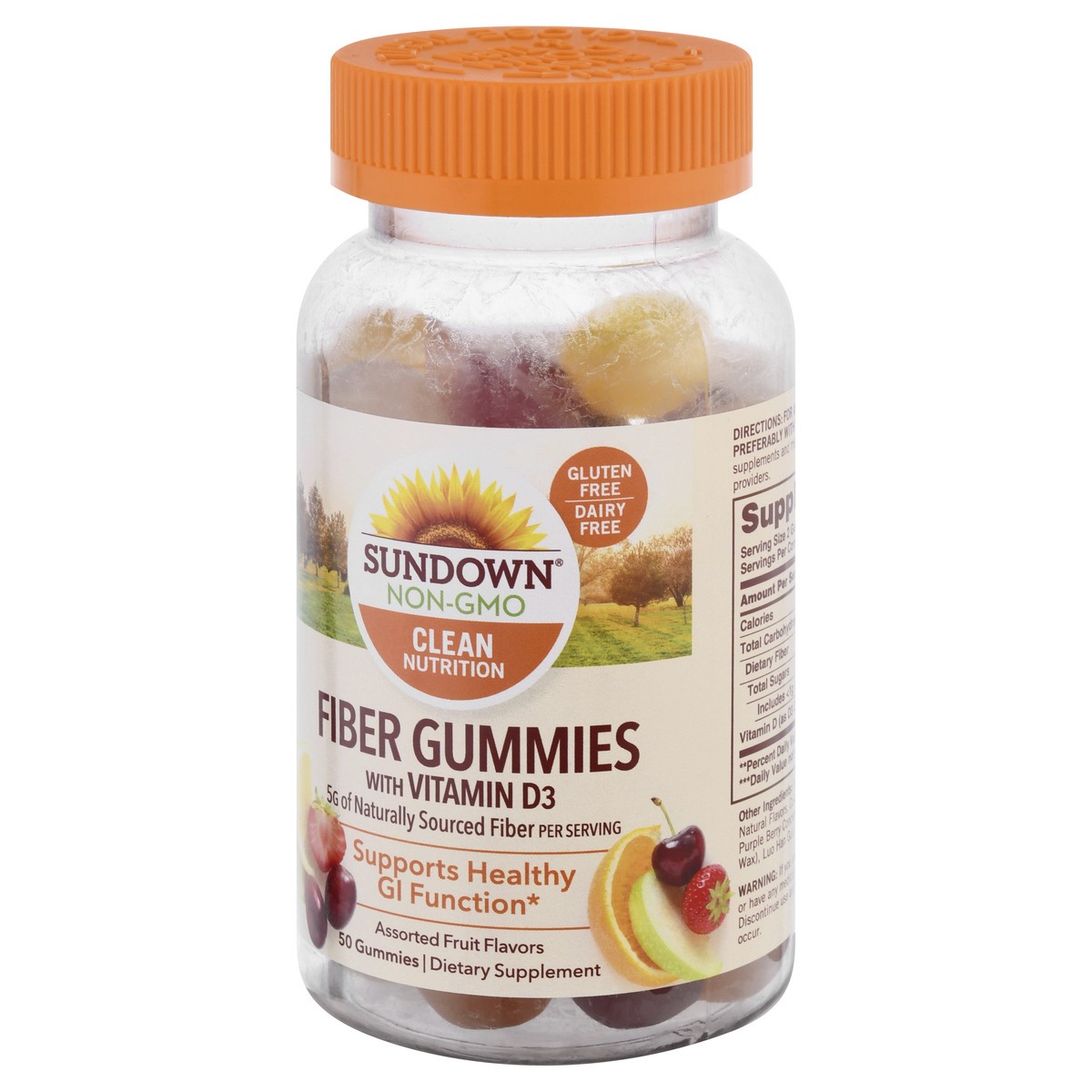 slide 3 of 9, Sundown With Fiber Vitamin D3 Gummies, 50 ct