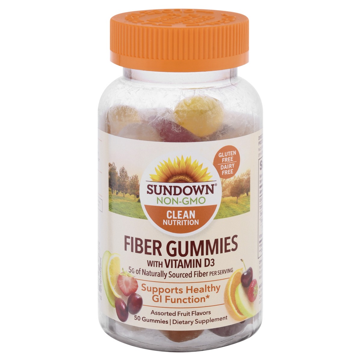 slide 1 of 9, Sundown With Fiber Vitamin D3 Gummies, 50 ct