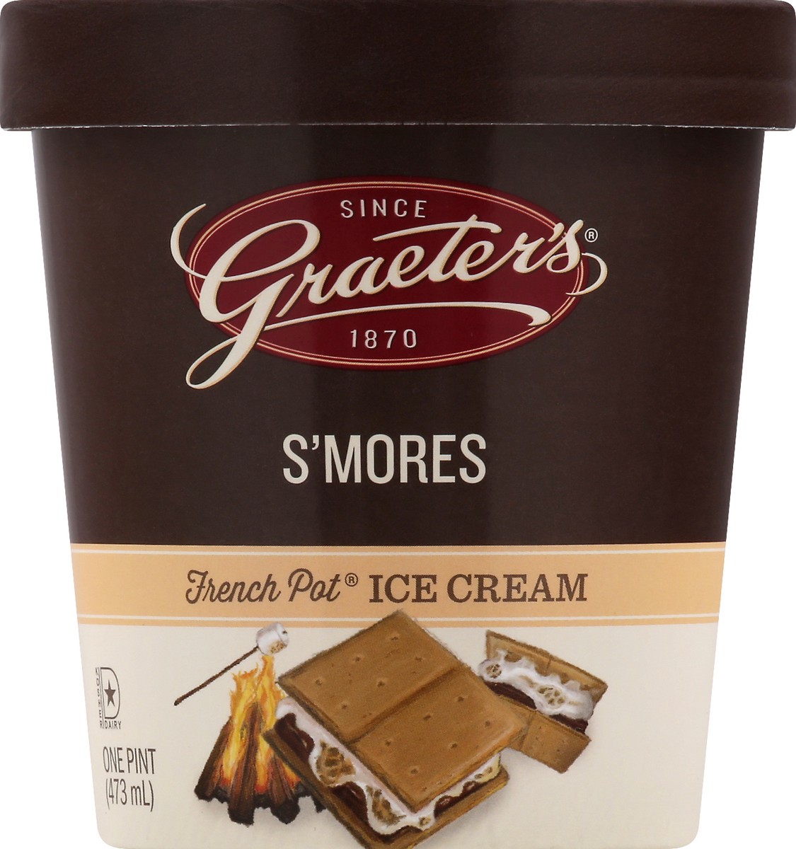 slide 1 of 9, Graeter's French Pot S'mores Ice Cream 1 pt, 1 pint