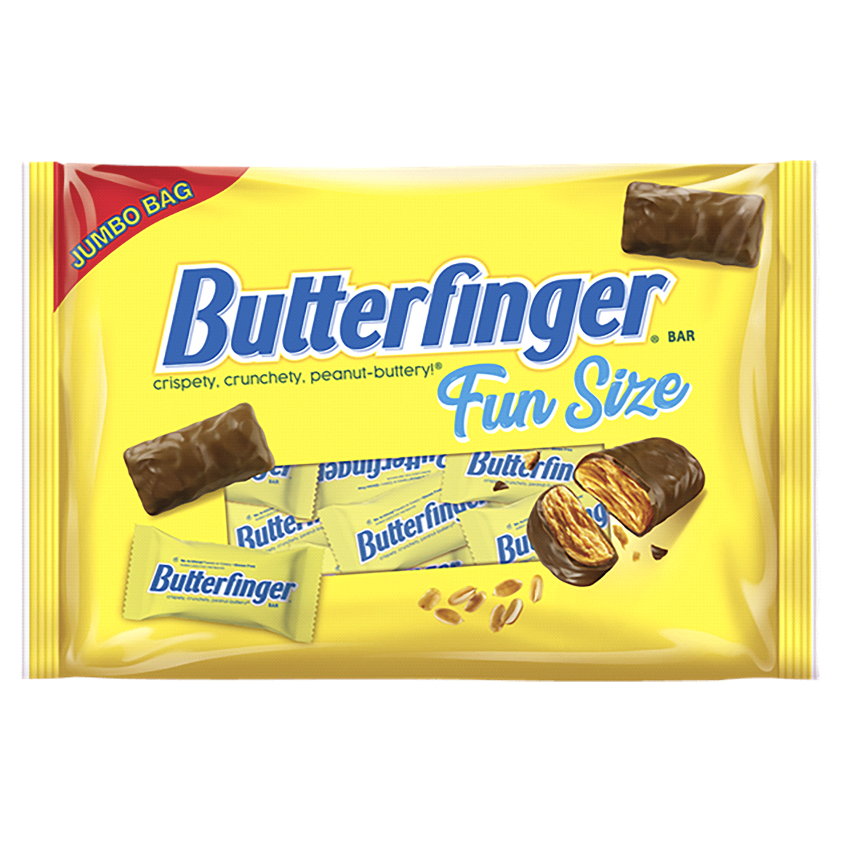 slide 1 of 29, Butterfinger Fun Size Candy Bars Jumbo Bag, 19.8 oz