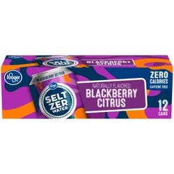 Kroger Blackberry Citrus Seltzer Water - 12 ct; 12 fl oz