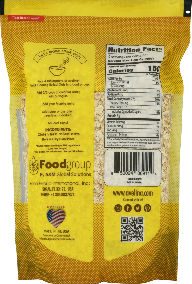 slide 7 of 12, Avelina Quick Cooking Rolled Oats 12.3 oz, 12.3 oz