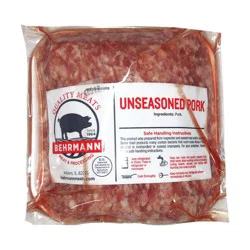 Behrmann's Unseasoned Ground Pork