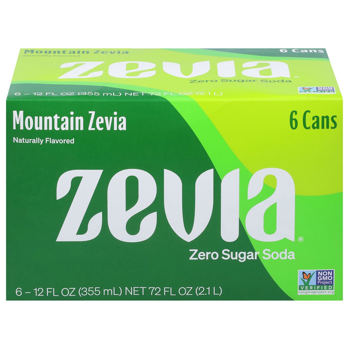 slide 1 of 9, Zevia Mountain Zevai Zero Calorie Soda - 72 fl oz, 6 ct; 12 fl oz