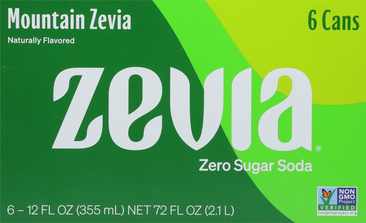 slide 5 of 9, Zevia Mountain Zevai Zero Calorie Soda, 72 fl oz