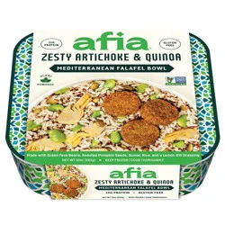 Afia Mediterranean Zesty Artichoke & Quinoa Falafel Bowl - 10 oz
