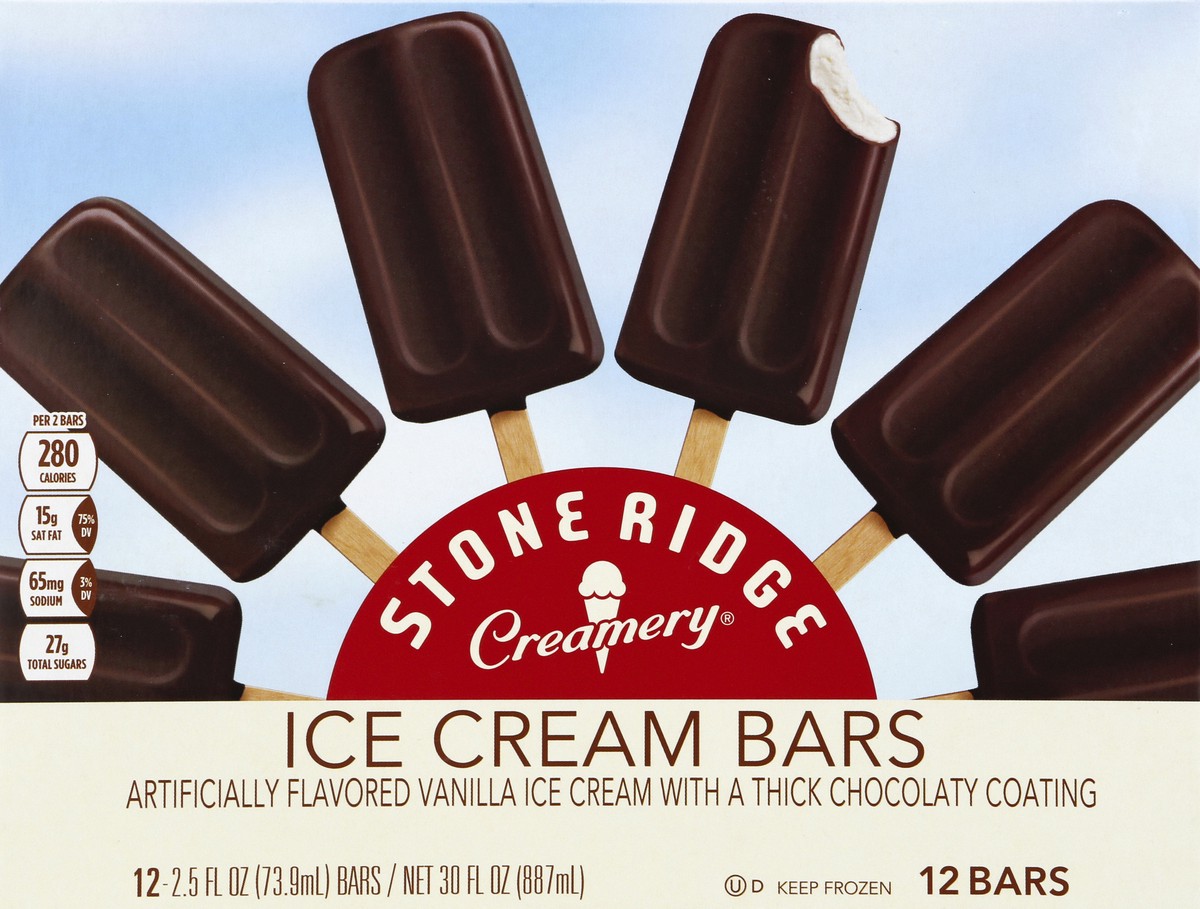 slide 6 of 8, Stone Ridge Creamery 12 Pack Ice Cream Bars, 30 fl oz