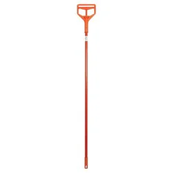 First Street Fiberglass Mop Handle Orange Stirrup