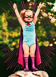 Avanti Birthday Card for Little Girl - Superhero Theme
