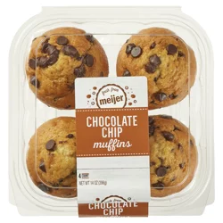 Fresh from Meijer Muffins, Chocolate Chip, 4ct