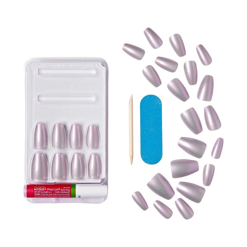 slide 7 of 7, KISS Products Gel Sculpted Fake Nails - To Sparkle - 31ct, 1 ct