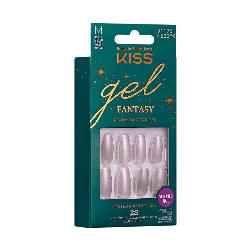 slide 2 of 7, KISS Products Gel Sculpted Fake Nails - To Sparkle - 31ct, 1 ct