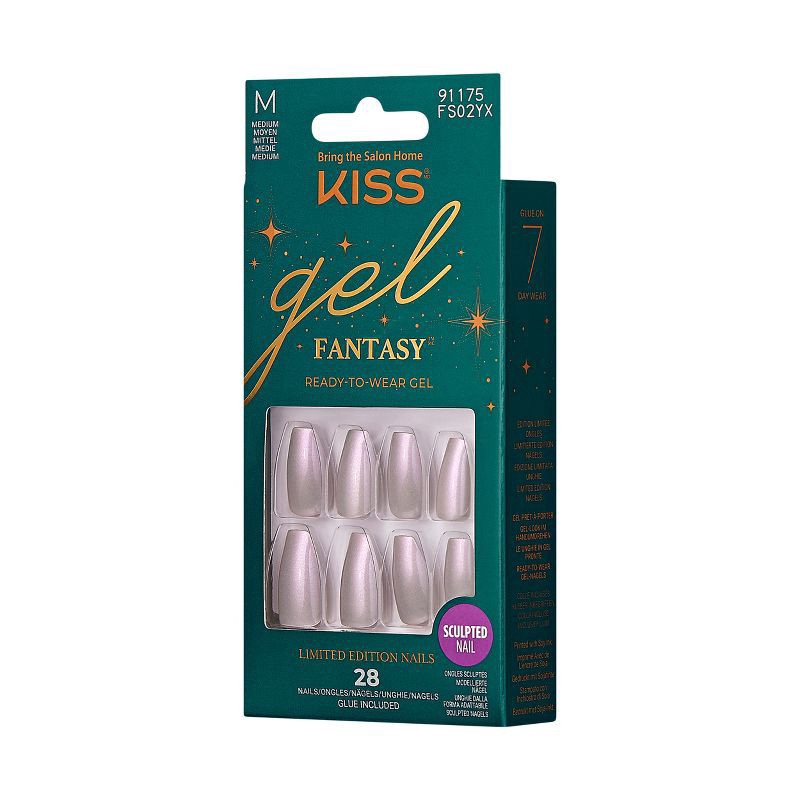 slide 5 of 7, KISS Products Gel Sculpted Fake Nails - To Sparkle - 31ct, 1 ct