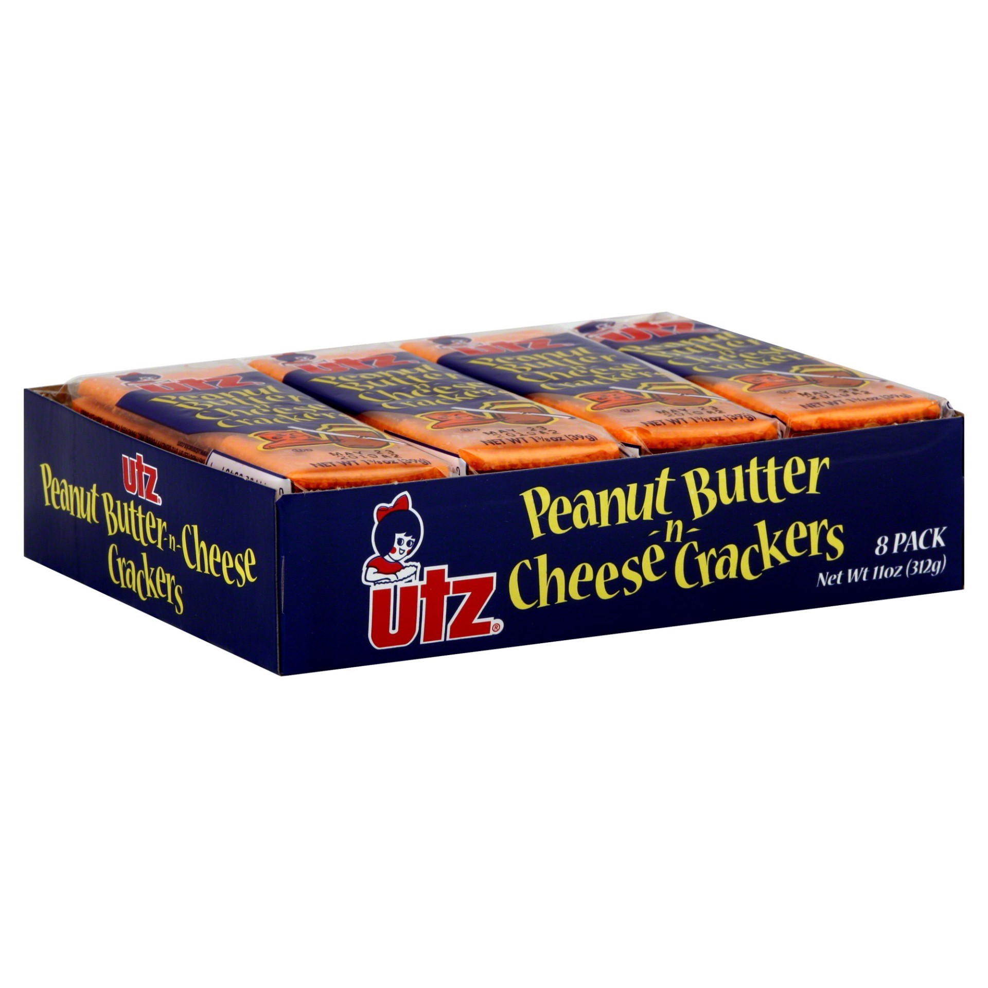 slide 1 of 1, Utz Crackers, Peanut Butter -n- Cheese, 11 oz