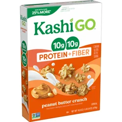 Kashi GO Protein Cereal Peanut Butter Crunch, 10g Protein, 16.9 oz