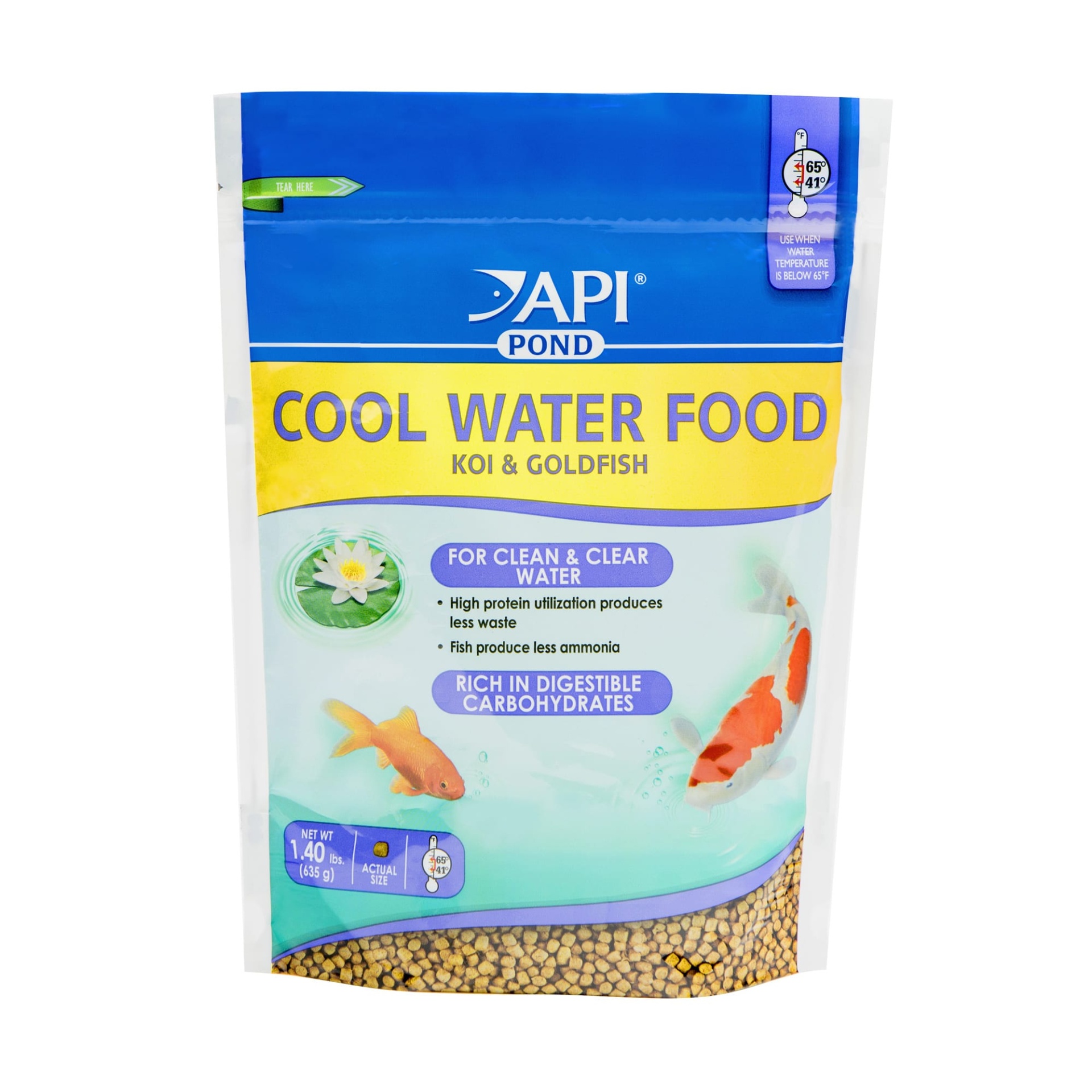 slide 1 of 1, API Cold Water Pond Dry Fish Food, 1.4 lb