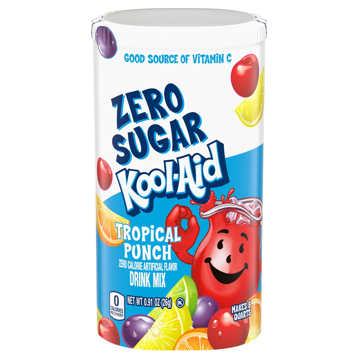 slide 12 of 13, Kool-Aid Tropical Punch Zero Sugar Artificially Flavored Powdered Soft Drink Mix, 4 ct Pitcher Packets, 0.91 oz