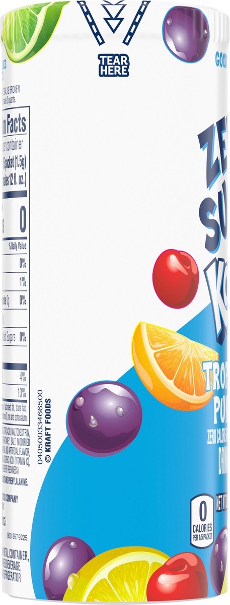 slide 10 of 13, Kool-Aid Tropical Punch Zero Sugar Artificially Flavored Powdered Soft Drink Mix, 4 ct Pitcher Packets, 0.91 oz