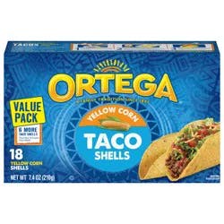 Ortega Yellow Corn Taco Shells, 18 Count, 7.4 oz