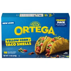 Ortega Yellow Corn Taco Shells, 18 Count, 7.4 oz