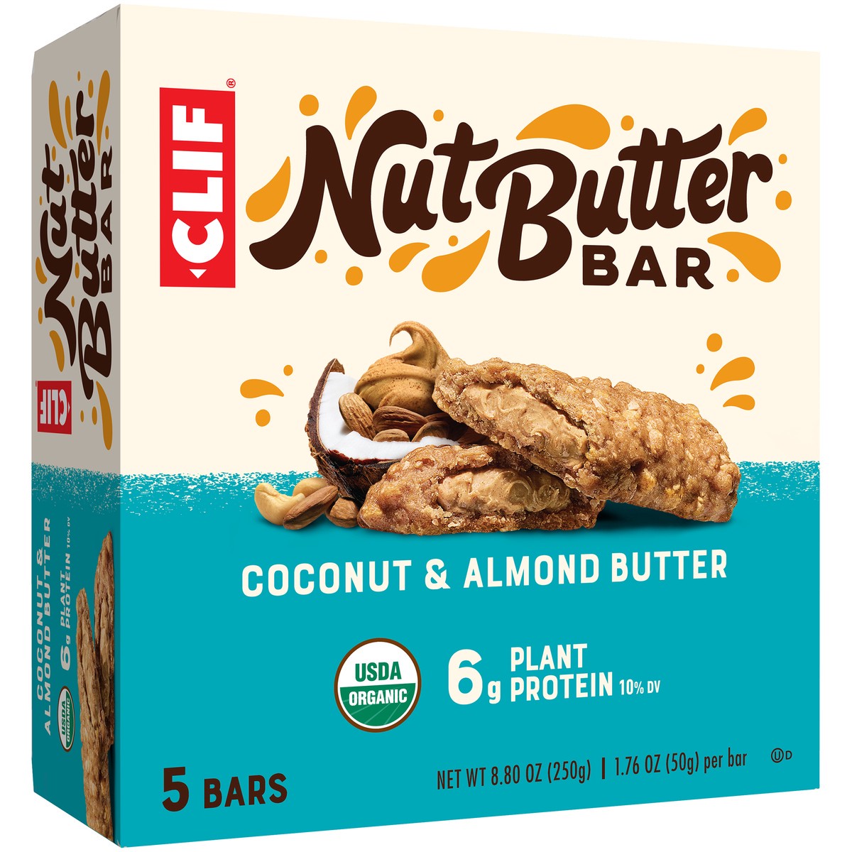 slide 2 of 9, CLIF Bar Coconut & Almond Butter Nut Butter Bar 5-1.76 oz. Bars, 8.8 oz