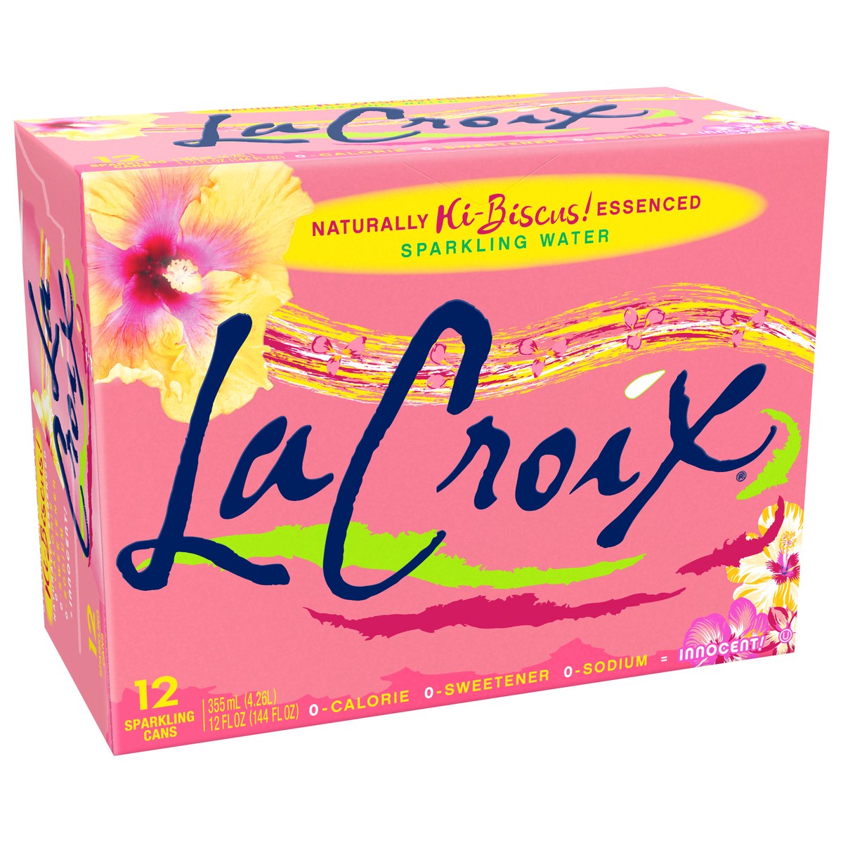 slide 2 of 7, La Croix Hi-Biscus! 12 Pack 12oz, 144 fl oz