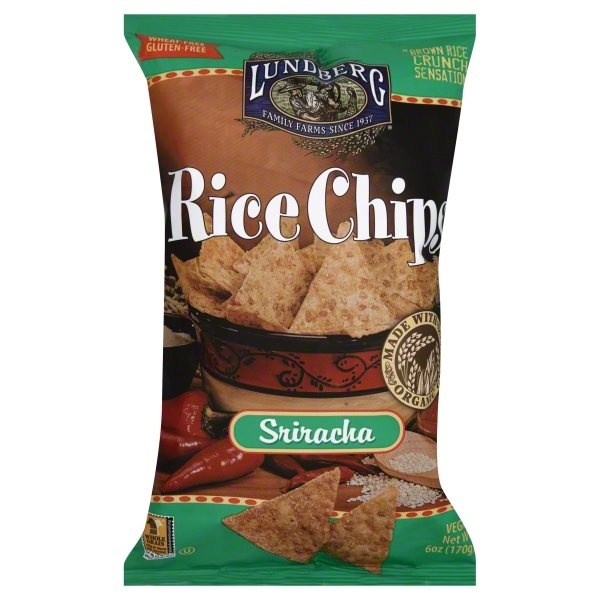 slide 1 of 1, Lundberg Family Farms Rice Chips Sriracha, 6 oz