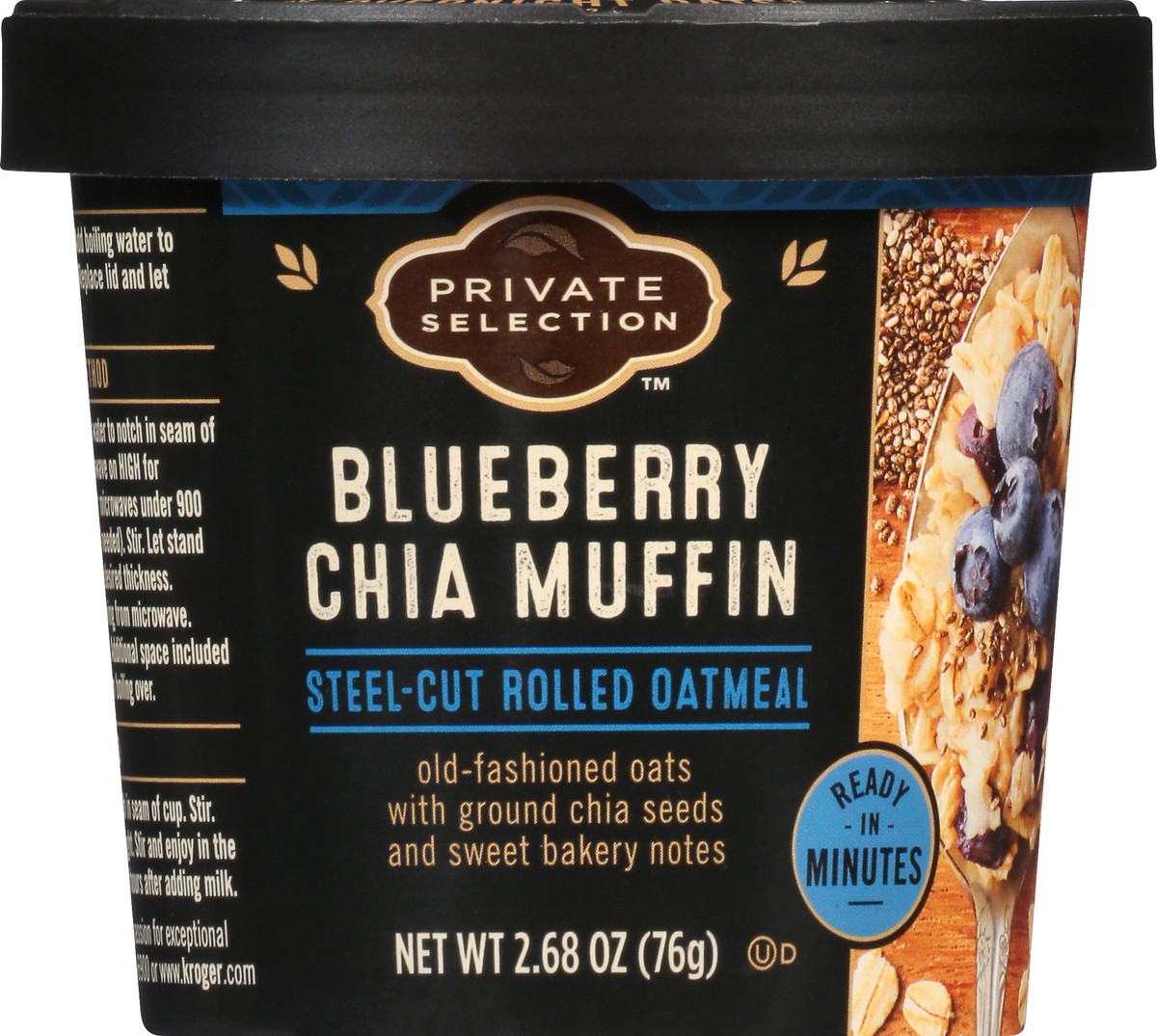 slide 9 of 11, Private Selection Blueberry Chia Muffin Steel-Cut Oatmeal, 2.68 oz